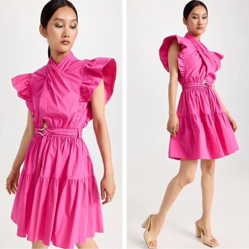 Derek Lam 10 Crosby Pink Cutout Mini Dress in Size 38
